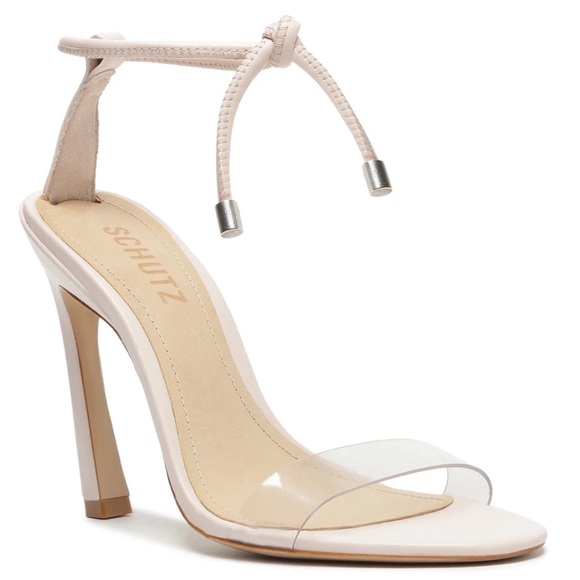 SCHUTZ Jessie Clear Strap Stiletto Sandal - Rose Nude/Transparent - Picture 8 of 9